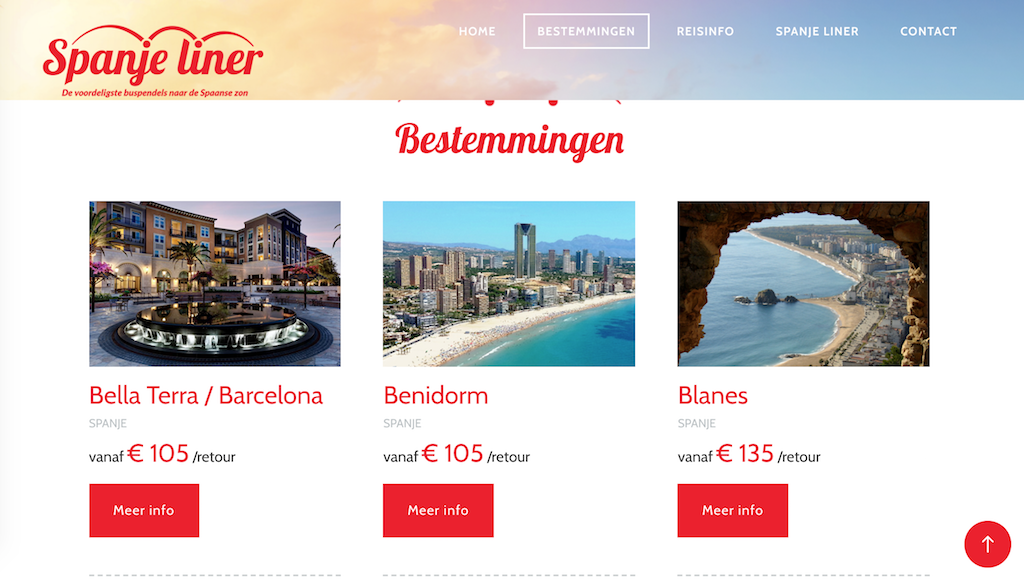 Spanje Liner website